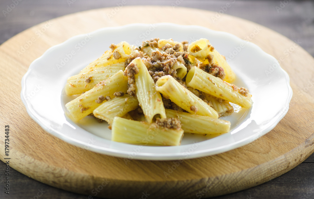 Pasta with meat sauce Pasta with meat sauce