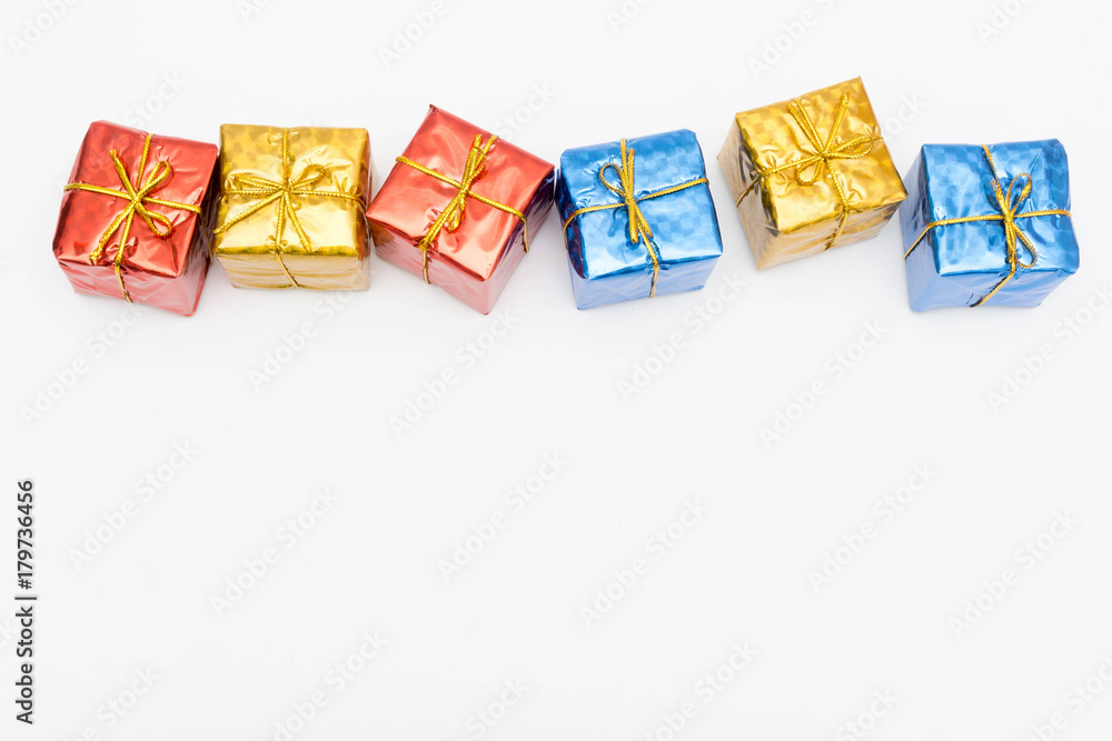 set colorful gift boxes on white background set colorful gift boxes on white background