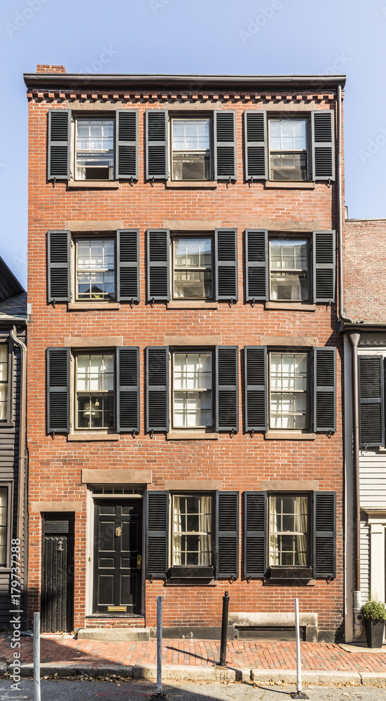 Obraz premium old brick building at beacon hill area in Boston