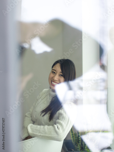 Free Download asian woman enjoying at home - GFXLoad