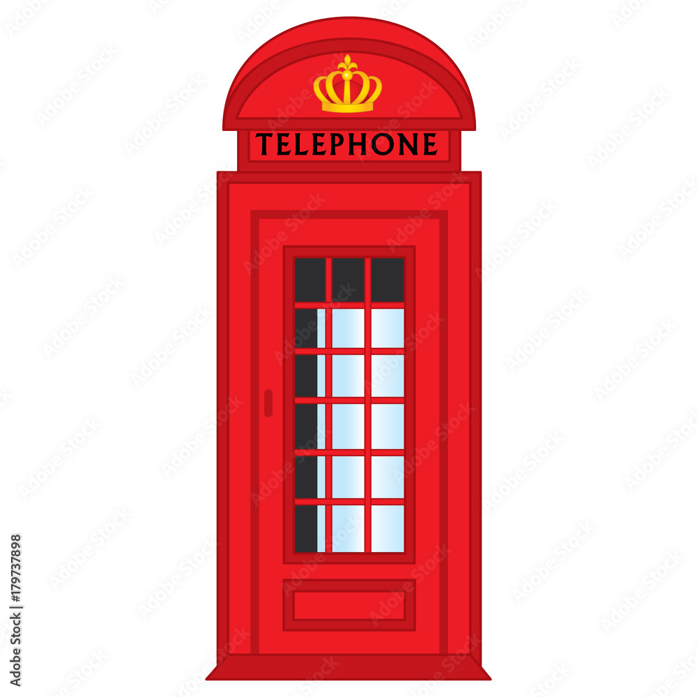 Vector London Red Telephone Box Vector London Red Telephone Box