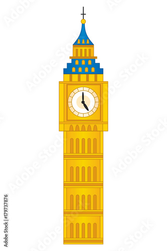 Vector Big Ben Tower. Vector London Big Ben