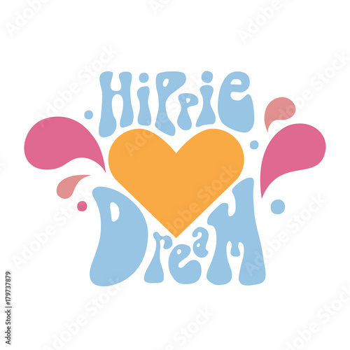 hippie lettering