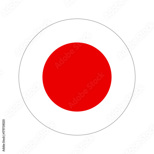 Circular world Flag japan