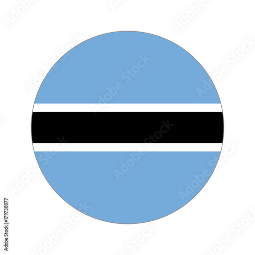Circular world Flag botswana