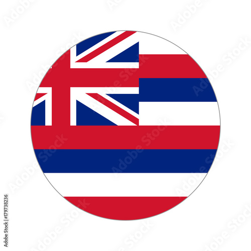 Circular world Flag hawaii