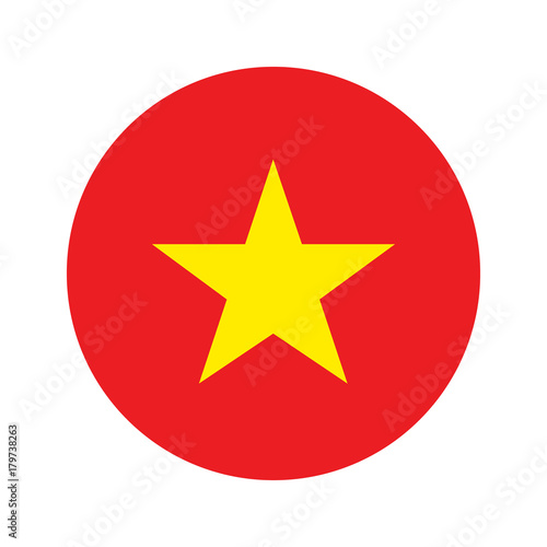 Circular world Flag vietnam