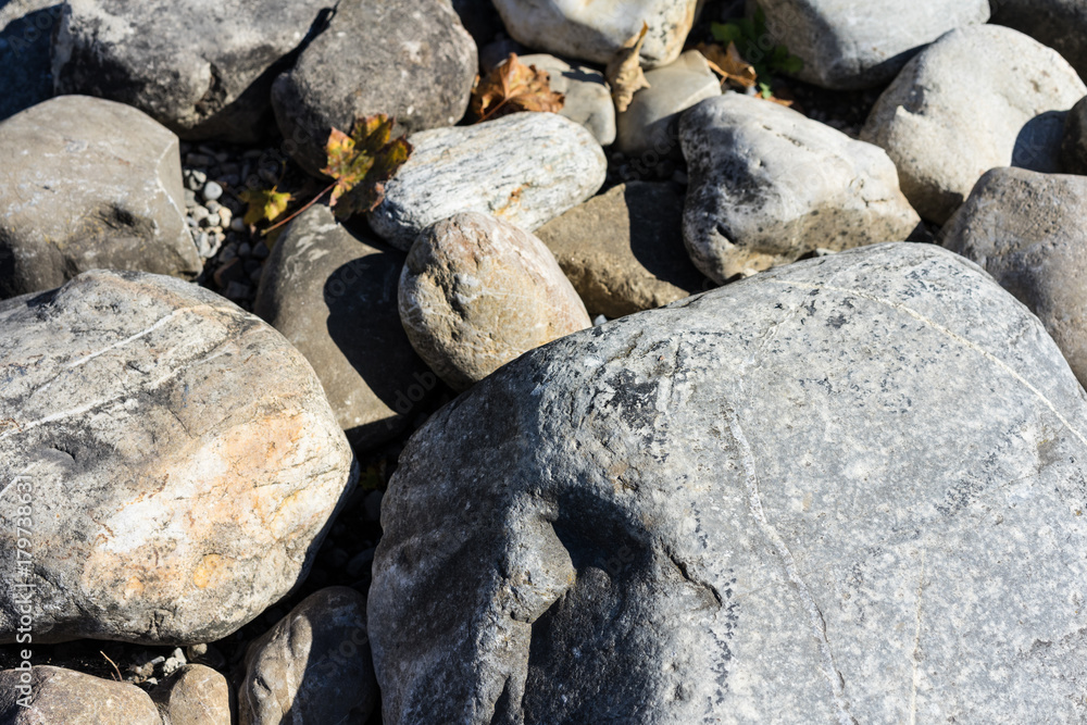 big stones rocks top view at daylight