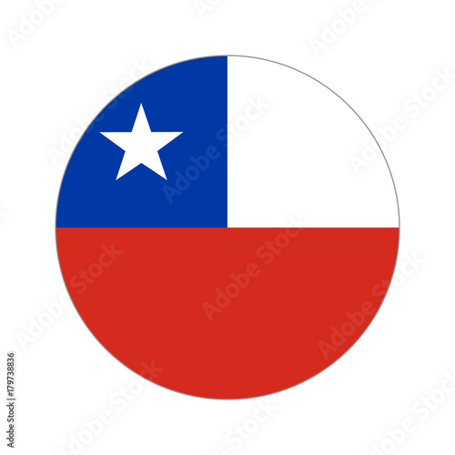 Circular world Flag chile