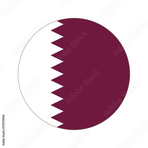 Circular world Flag qatar
