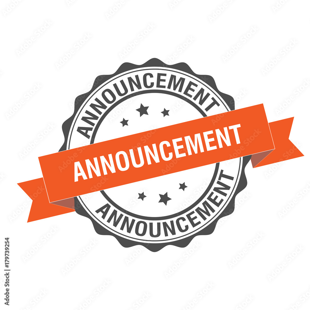Fototapeta premium Announcement stamp illustration