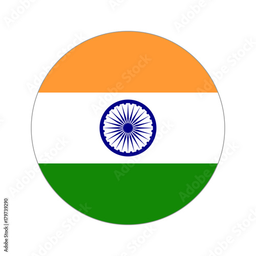 Circular world Flag india