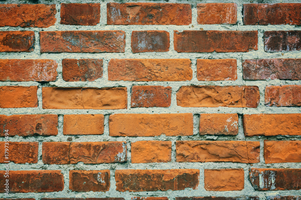 Obraz premium old red brick wall texture background.