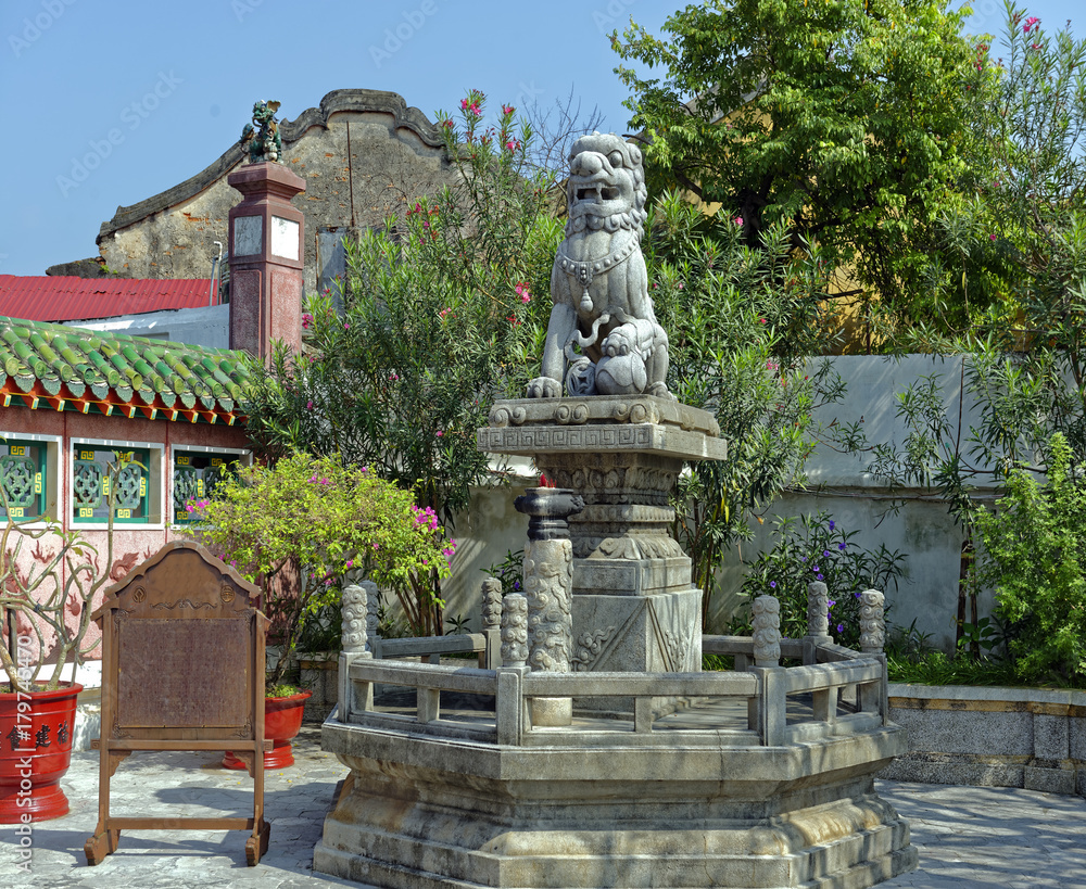 Courtyard of the 1690 A.D. Chinese Fujian (Phuc Kien) Assembly Hall in Hoi An, Vietnam