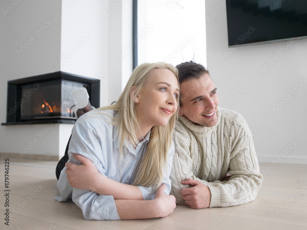 Young Couple using digital tablet on cold winter day Young Couple using digital tablet on cold winter day