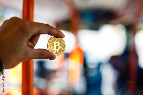 Golden bitcoin pay in bus 
