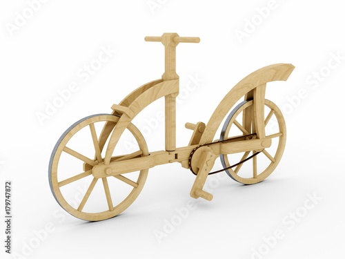 Wooden bicycle, Leonardo da Vinci, Codex Atlanticus/0133v