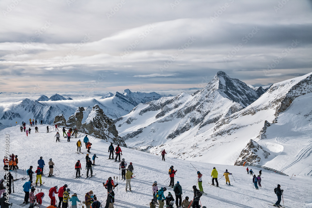 Skiers on the Hintertux Glacier