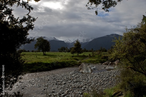 Riverbed near Franz Jozef Glacier New Zealand