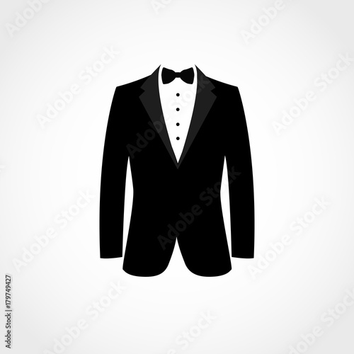 Suit icon isolated on white background.