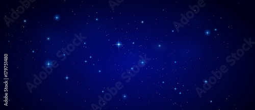 Fototapeta Naklejka Na Ścianę i Meble -  Nachthimmel mit Sternen - Banner