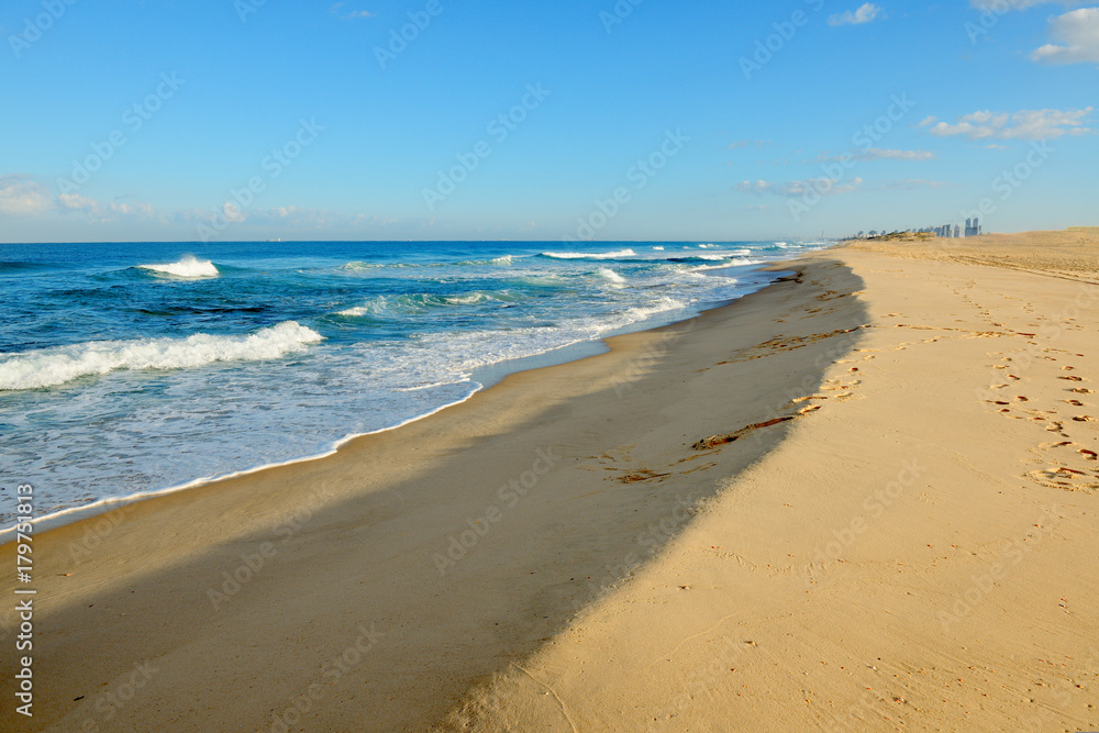 View of coastline in Mediterranean sea.