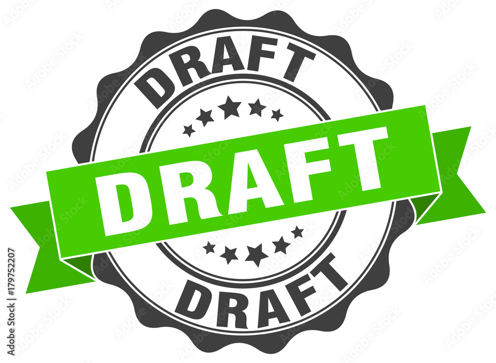 Obraz premium draft stamp. sign. seal