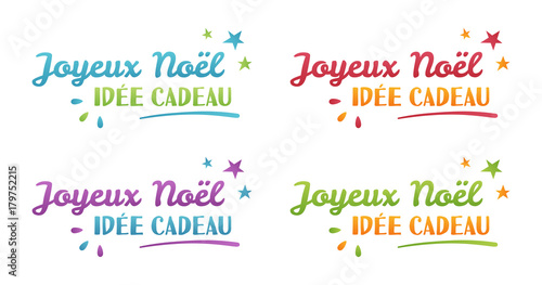 Joyeux Noël - Étiquette Idée Cadeau