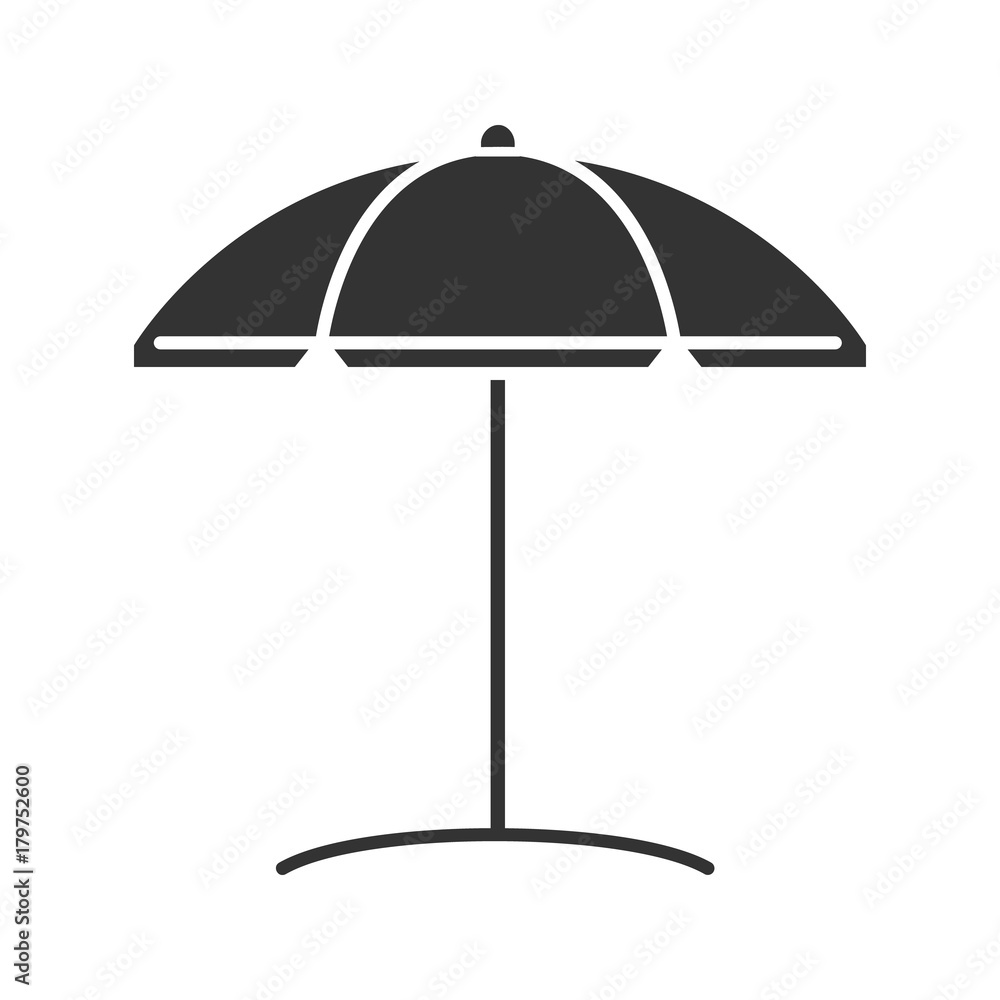 Beach umbrella glyph icon Beach umbrella glyph icon
