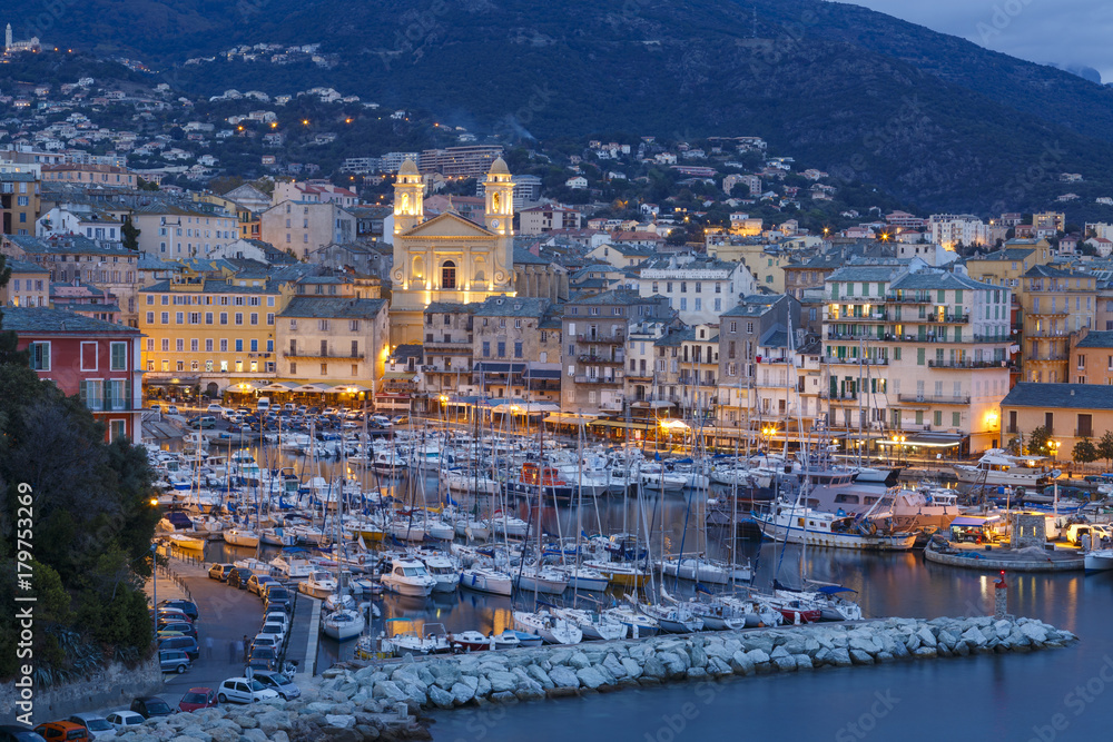 The Bastia City on The Corsica Island in France