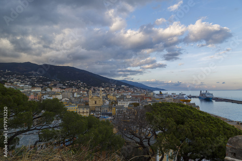 The Bastia City on The Corsica Island in France