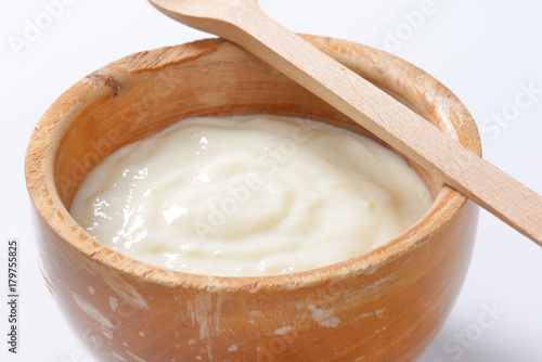 bowl of semolina pudding