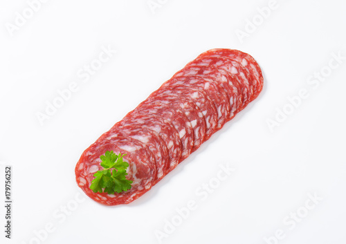 Spanish summer sausage slices © Viktor