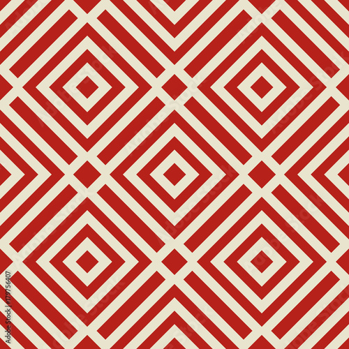 Seamless pattern with decorative ornament of red and white shades