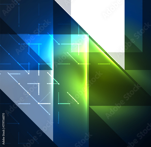 Cosmic electric background with shiny glowing plexus electricity impulses