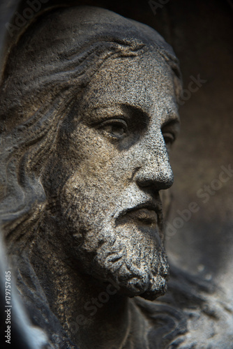 The face of Jesus Christ as a symbol of suffering and salvation of mankind. (healing, spiritual development, enlightenment - the concept) © anko_ter