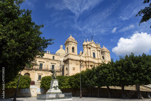 Roman Catholic Cathedral of Saint Nicholas of Myra in Sicilian Baroque Style located in Noto, Sicily, Italy © Roberta Canu