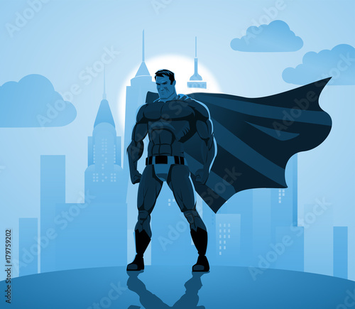 Superhero in City