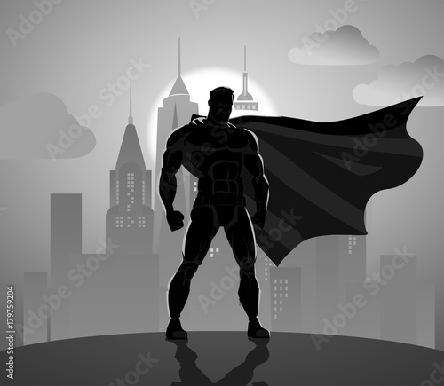 Superhero in City