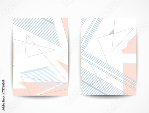 abstract geometric background. line and strict figures. flyer template. a4 poster. light colors. skin tone. odd figure and line. Background for you text. art geometric pattern