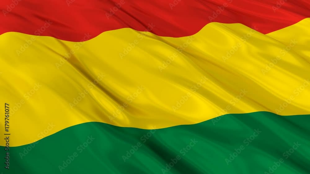 Bolivia Flag Waving. Seamless loop. Bolivia Flag Waving. Seamless loop.