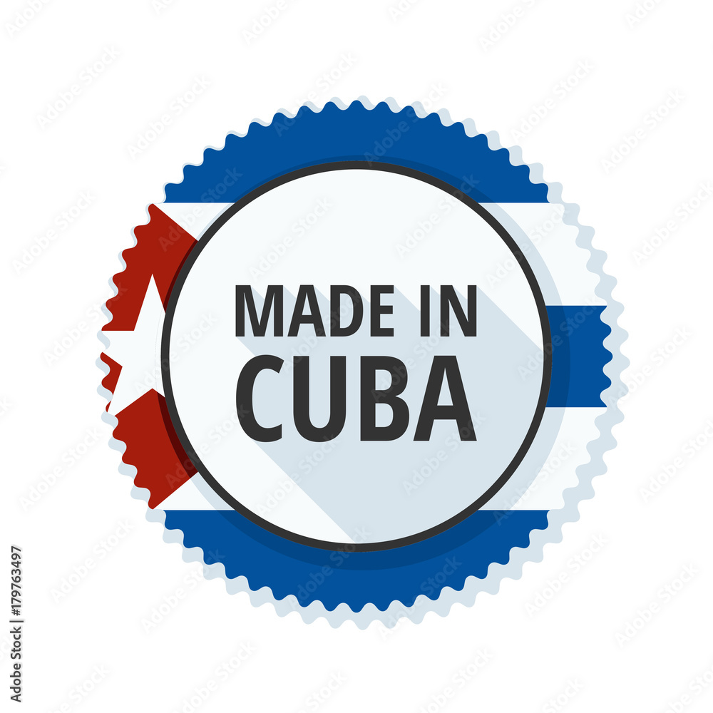 Made in Cuba label illustration Made in Cuba label illustration