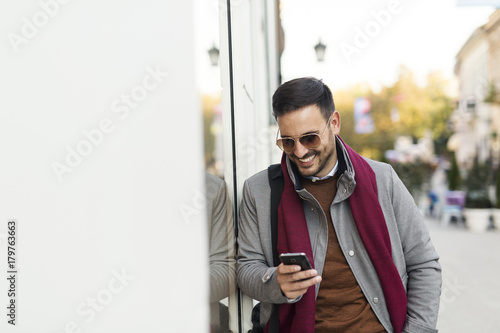 Businessman in the city