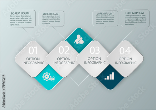 Modern infographics diagram for web design, layouts, financial reports. business concept. photo