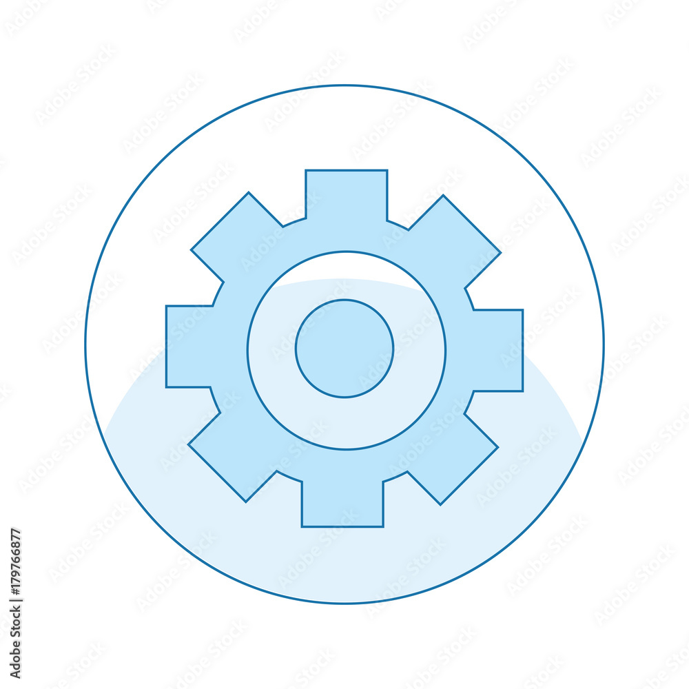 Icon with gear, mechanics, repair of breakages. Tool in a circle. Icon with gear, mechanics, repair of breakages. Tool in a circle.
