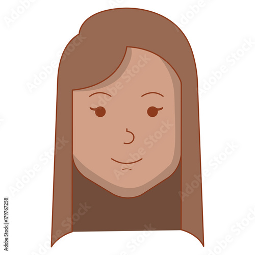 beautiful woman head avatar character