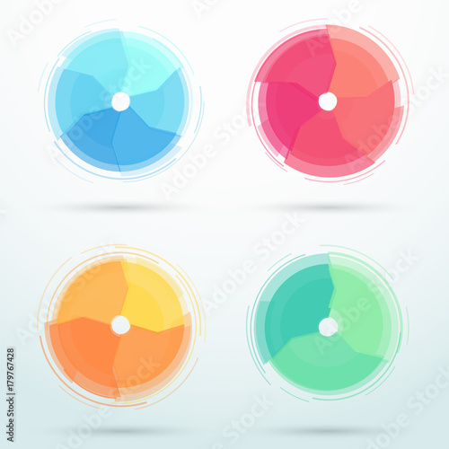 Infographic Abstract Spinning Arrow Cycles B