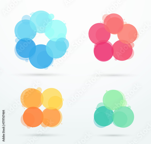 Infographic Abstract Business Linked Circle Cycles B