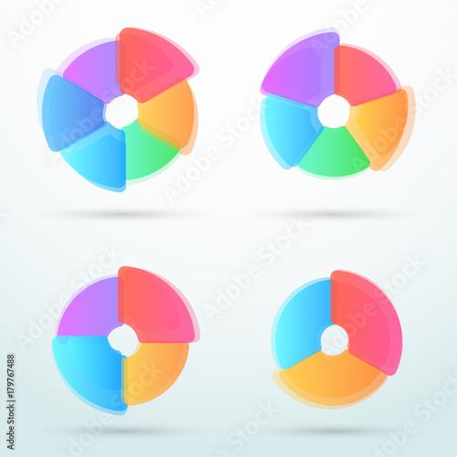Infographic Business Colorful Linked Shape Cycles A