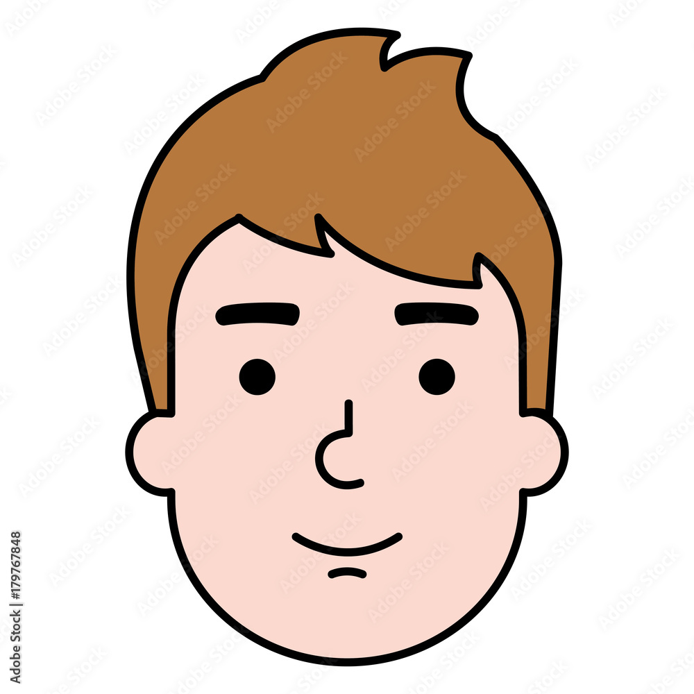 young man head avatar character young man head avatar character